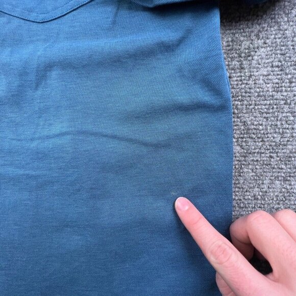 Travis Matthew Polo Large Short Sleeve Blue w Pocket HARMONY CLUB GOLFING - Picture 9 of 16